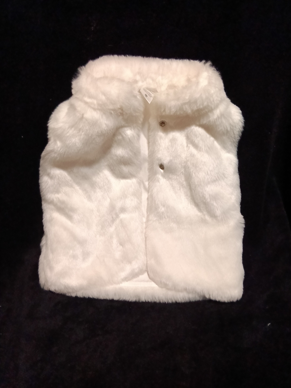Carter's White Faux Fur Vest for Girls